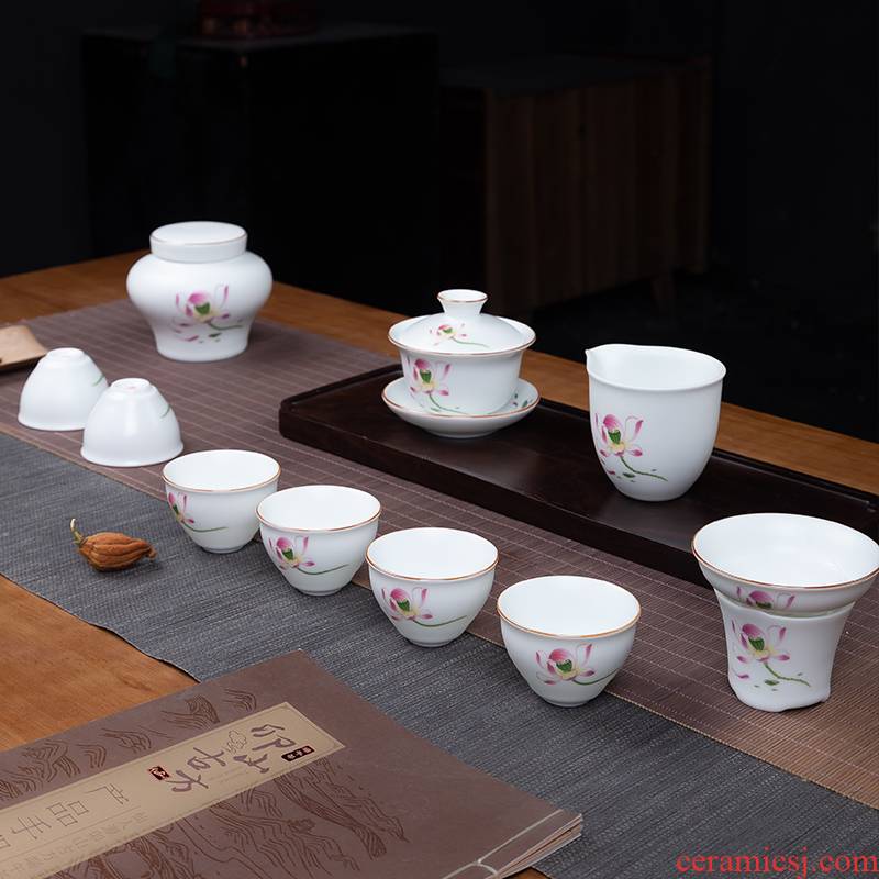 Touch the floor clearance 】 【 kung fu tea set household jingdezhen whole teapot tea cup and a cup of tea pot