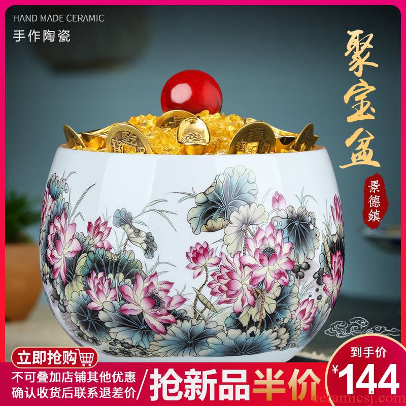 Jingdezhen ceramics colored enamel cornucopia creative home feng shui porch is decorated living room desktop furnishing articles