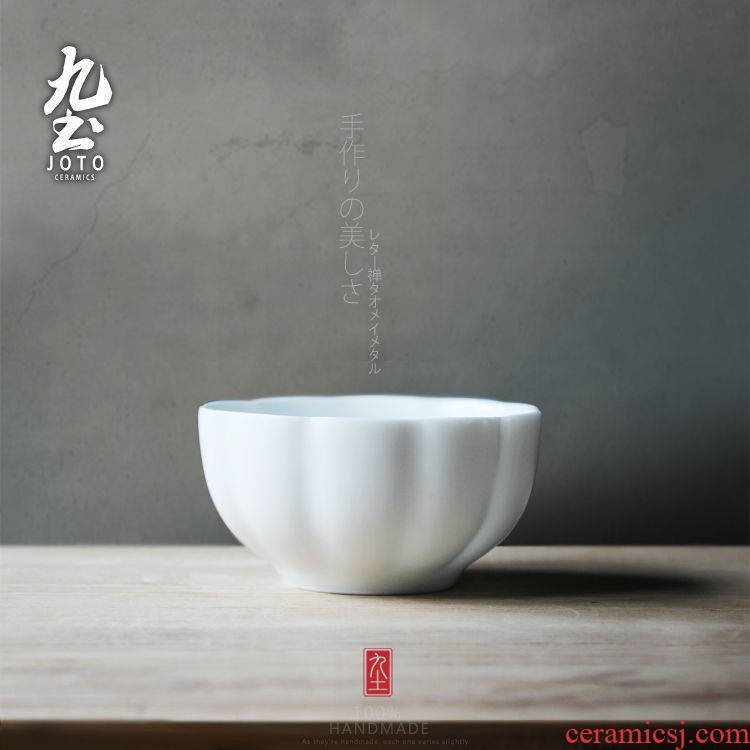 About Nine soil jingdezhen hand fat white edge sample tea cup small glass ceramic tea set Japanese kung fu tea cups water