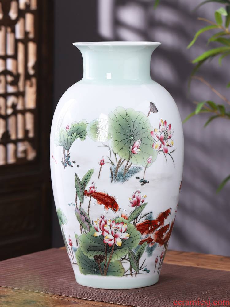 Jingdezhen ceramics, vases, flower arrangement sitting room place in modern Chinese style household TV ark, decoration bottles