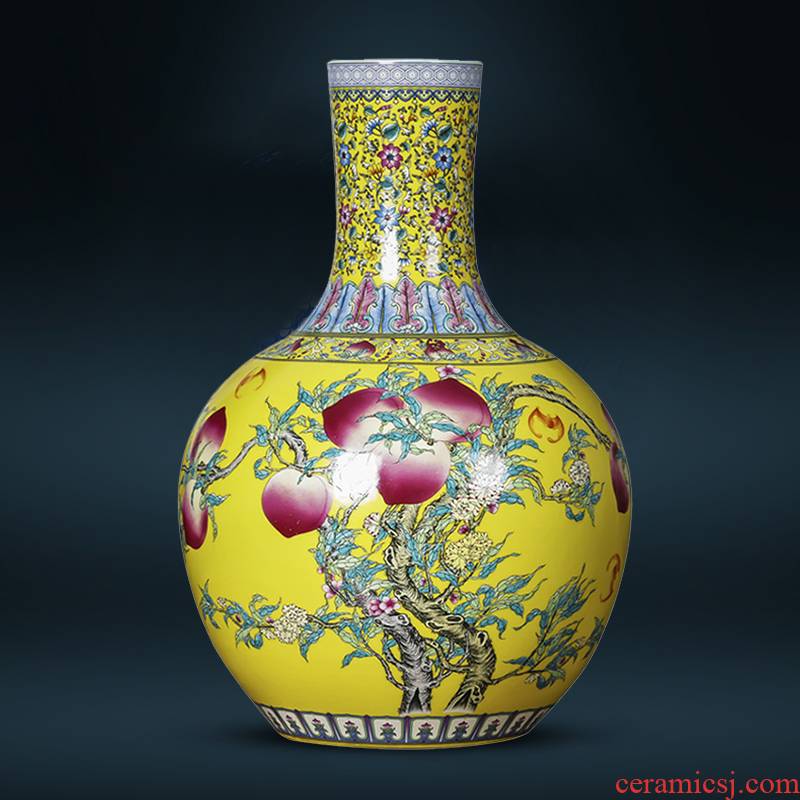 Jingdezhen ceramics, vases, flower arranging place of new Chinese style restoring ancient ways household living room TV cabinet rich ancient frame ornaments