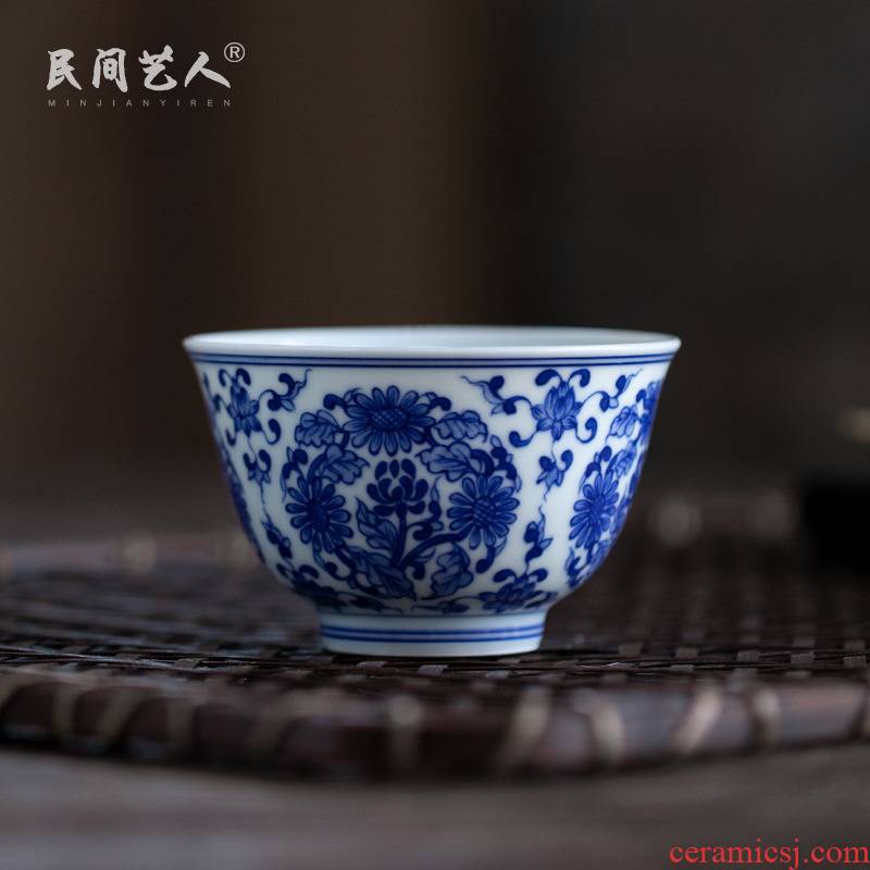 All hand hand - made master of jingdezhen ceramic sample tea cup kung fu tea tea master cup cup bowl