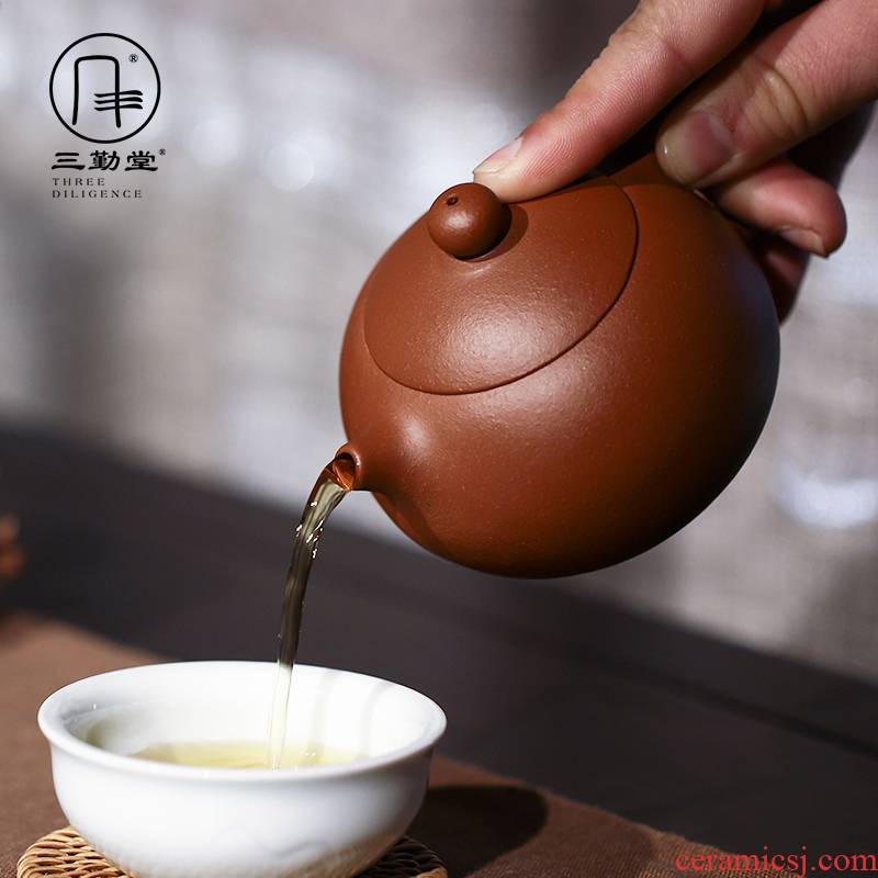 Three frequently hall yixing purple xi shi pot famous checking tea, undressed ore mud dahongpao little teapot S26010 zhu