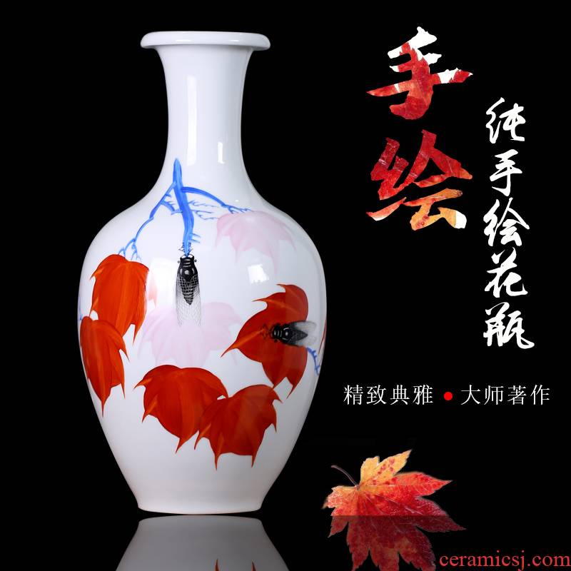 Jingdezhen ceramic masters hand - made mesa vase rich ancient frame sitting room adornment household furnishing articles
