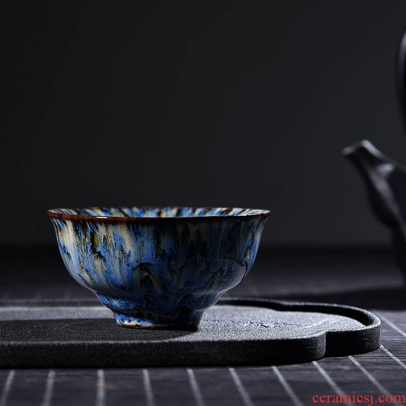 Ancient shing new up up of ceramic cup host oil - lamp can build temmoku bowl with a large single lamp that kung fu tea cup