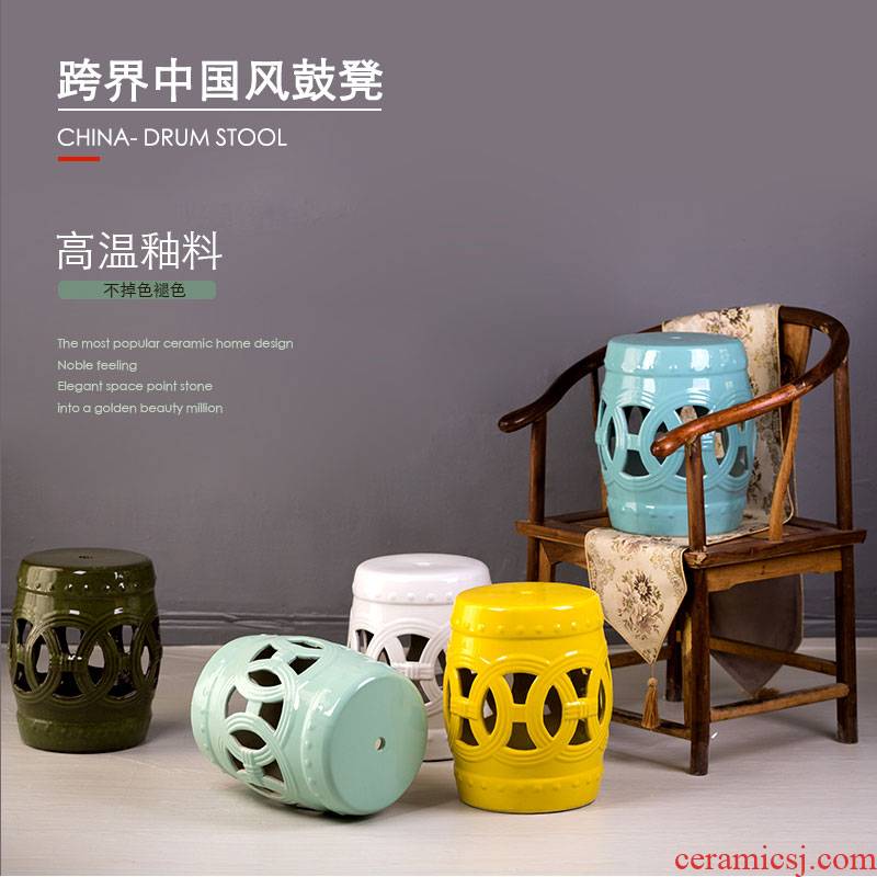 Jingdezhen high temperature ceramic drum who manual Chinese rural study classical bedroom home toilet who ceramic drum who