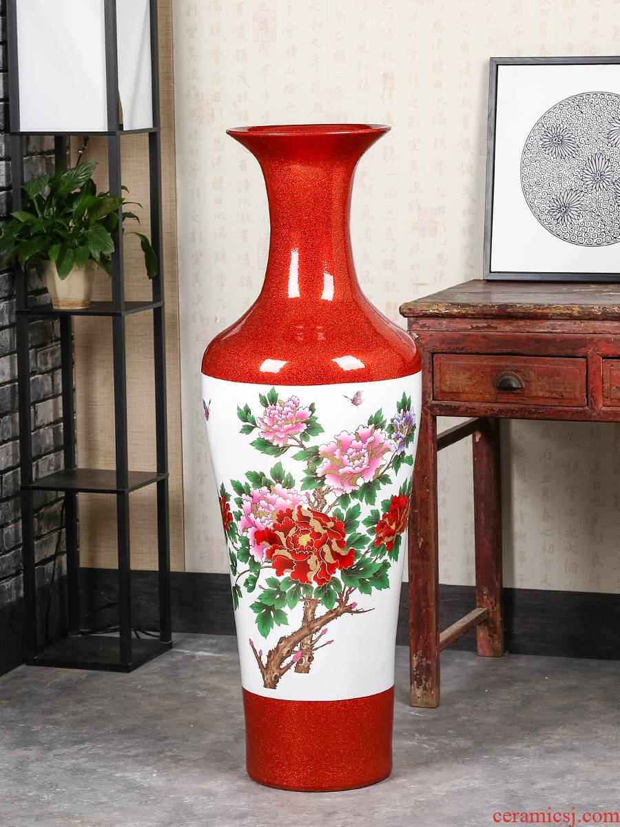 Jingdezhen of large vases, modern Chinese style 1 m ceramic vase sitting room TV ark place decoration decoration