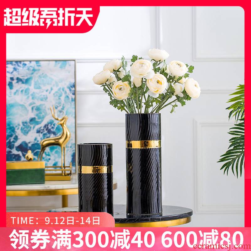 Nordic light key-2 luxury ceramic vase furnishing articles ideas of I sitting room is contracted TV cabinet table flower arrangement home decoration