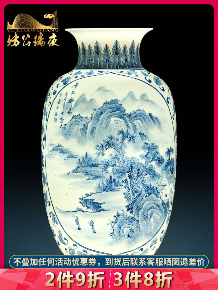 The jingdezhen ceramics hand - made vases, flower arranging chunjiang nostalgia furnishing articles of Chinese style living room porch TV ark, decoration