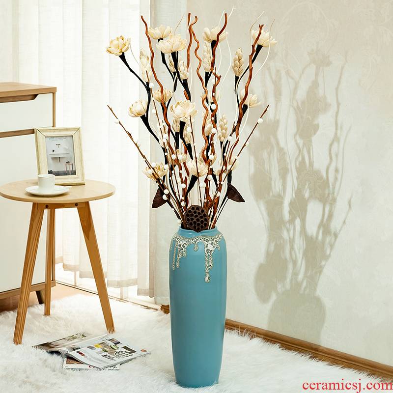 I and contracted ceramic flower arranging ground vase continental creative contracted sitting room flower implement Nordic home decoration furnishing articles