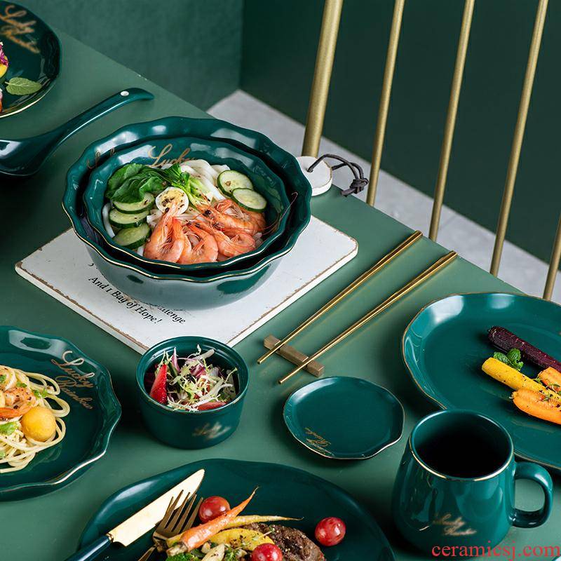 Creative dish dish dish of household ceramics steak dinner plate fish dish dish bowl bowl northern dishes suit