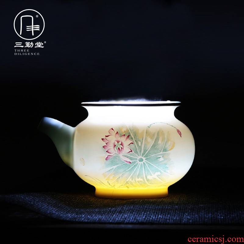 Three frequently hall hand - made points of tea ware jingdezhen ceramics fair keller pastel celadon equipartition tea S32001 sea
