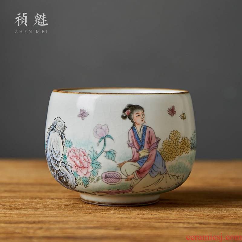 Shot incarnate the your hand some treasure chai up with jingdezhen ceramic cups kung fu tea master sample tea cup cup single CPU