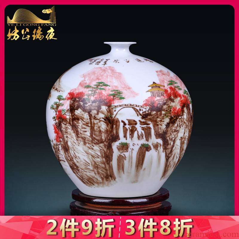 Jingdezhen porcelain much luck creative archaize ceramic furnishing articles sitting room rich ancient frame of Chinese style household decorative vase