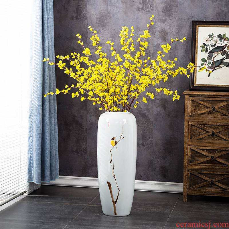 Ceramic vases, large sitting room of Chinese style porch floor furnishing articles hand - made I and contracted household dry flower arranging flowers restore ancient ways