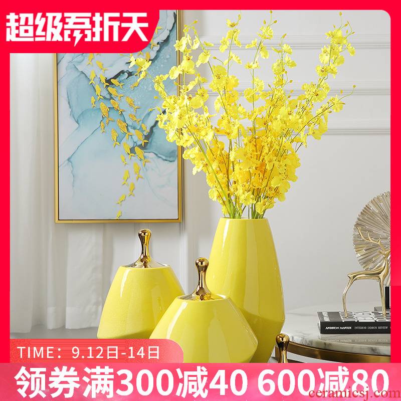 Ceramic vase furnishing articles of I and contracted rural style guest table small porcelain of fresh flower arrangement bedroom decoration accessories
