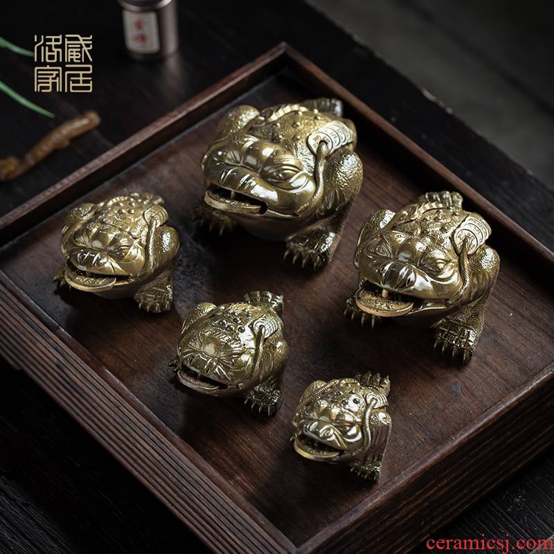 Purple sand tea pets can have three fine toad tea furnishing articles boutique creative accessories tea table color pet toad