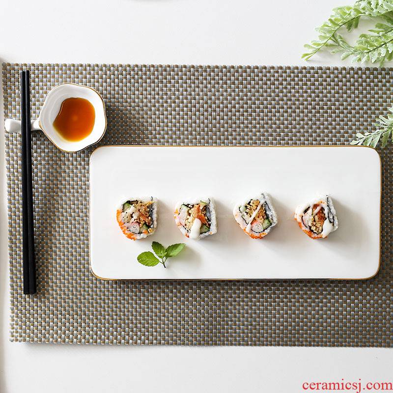 Ceramic plate beefsteak up phnom penh dish cake ins rectangle longed for stowe square Japanese sushi sashimi dish
