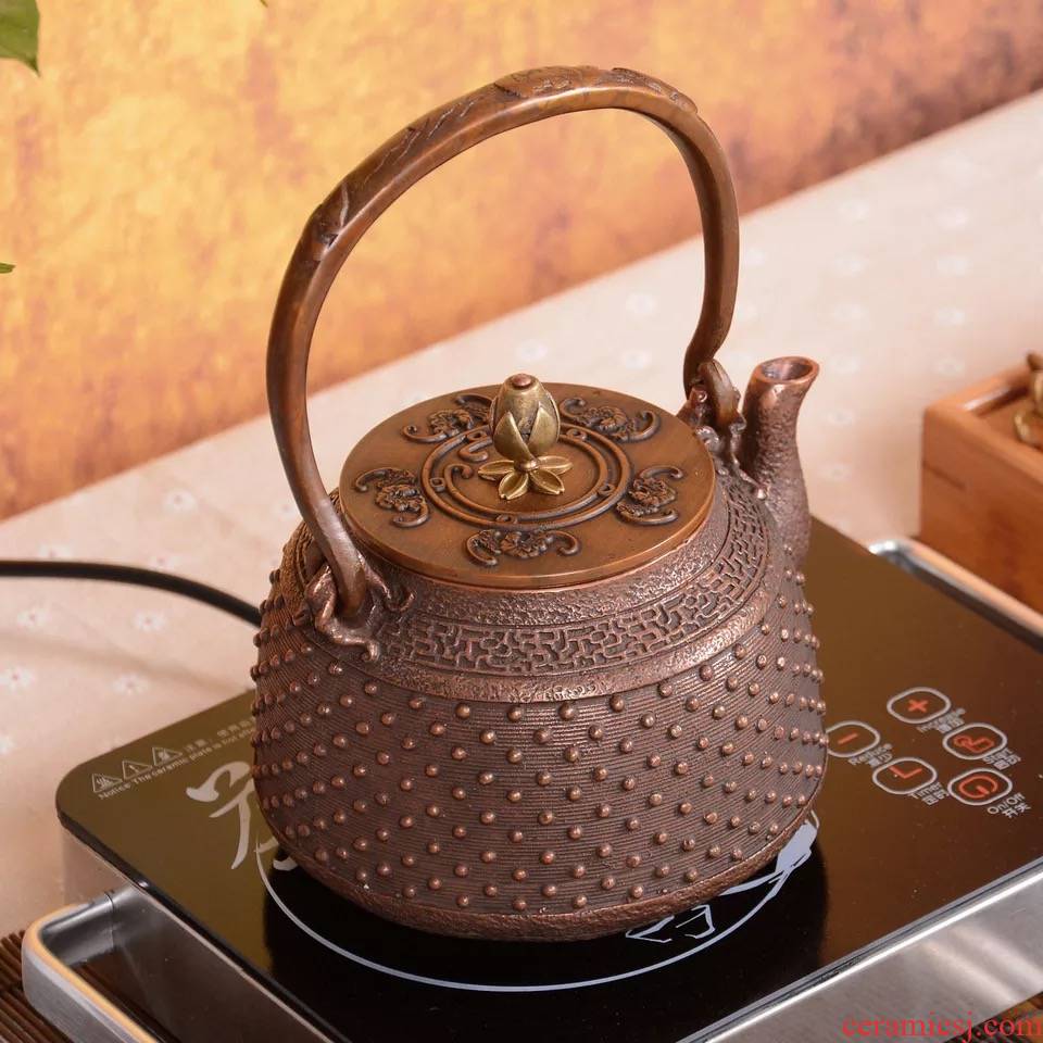 The ancient copper pot sheng up with pure manual electric kettle domestic copper pot TaoLu cooking pot Japanese teapot with a suit