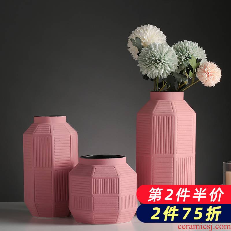 Vases, ceramic creative dry flower arranging flowers hydroponics contracted household TV ark, act the role ofing is tasted furnishing articles sitting room decorate the table