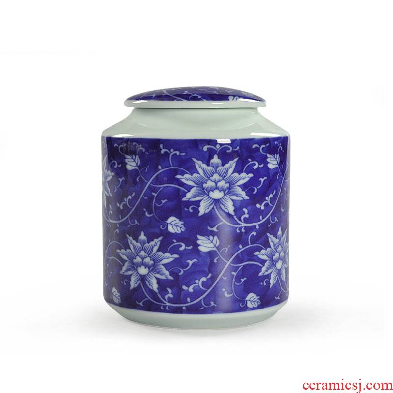 Small blue and white porcelain tea storage POTS shadow enjoy celadon storage tanks porcelain tea pot ceramic seal LLW