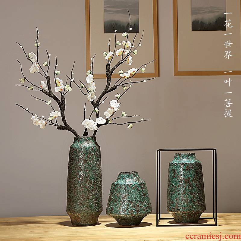 Jingdezhen ceramics vase now contracted sitting room porch decoration of the new Chinese style furnishing articles dried flowers flower arrangement suits for