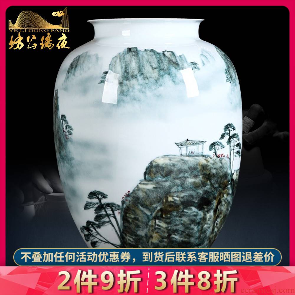 Jingdezhen ceramics furnishing articles by hand - made vases, flower arrangement sitting room of Chinese style household decoration decoration TV ark