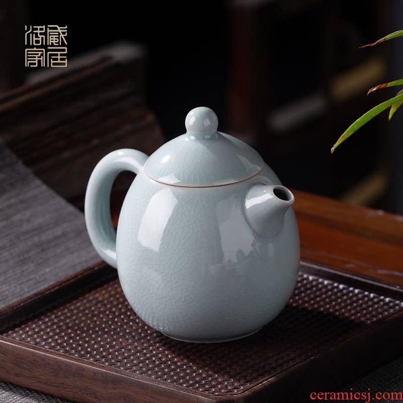 Your up with jingdezhen ceramic teapot small household single pot teapot kung fu tea set Your porcelain pot on manual dragon dense eggs