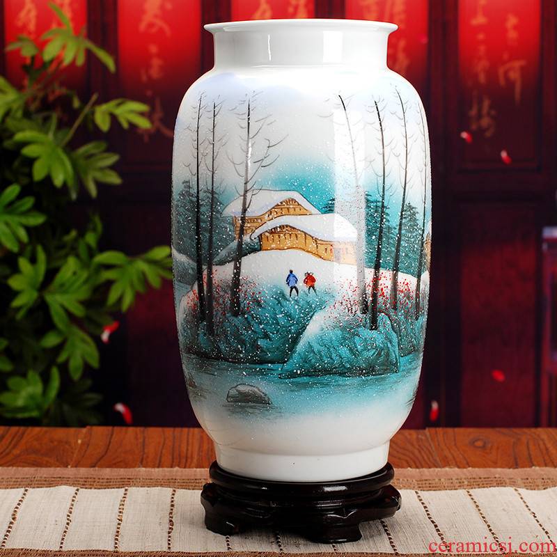 Large collection of famous jingdezhen ceramic vase 397 hand - made powder enamel vase home furnishing articles