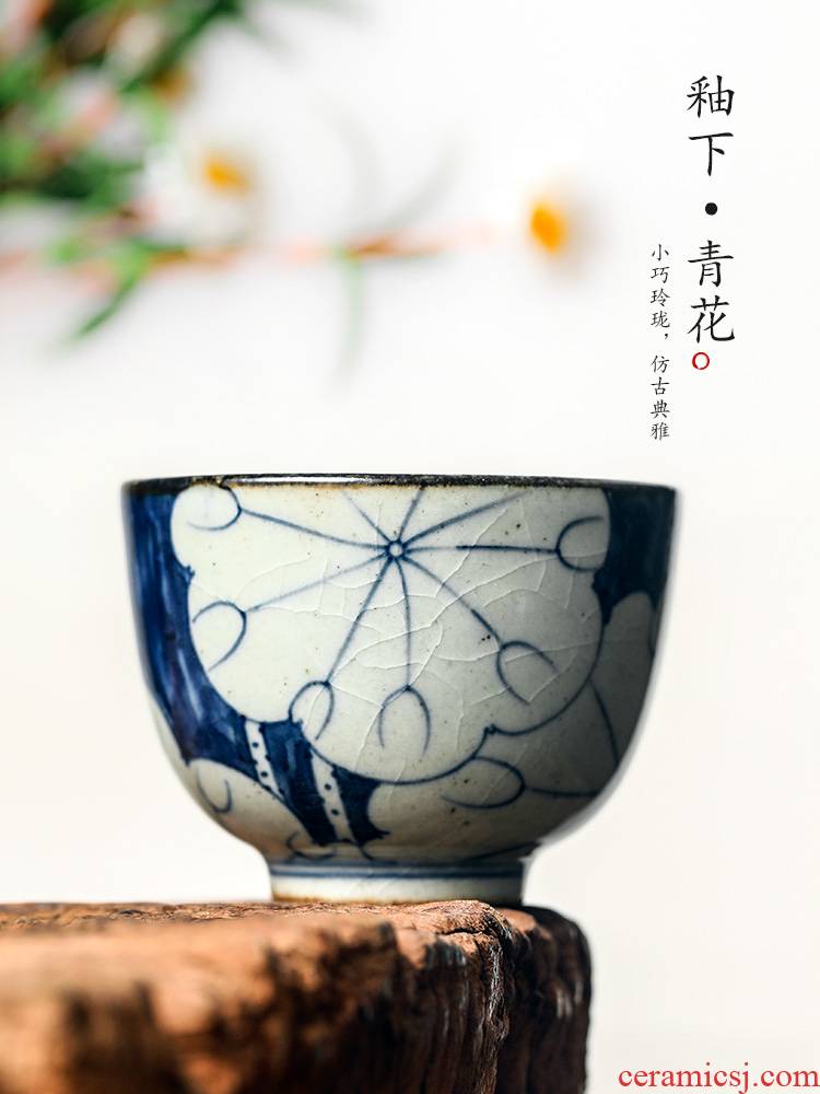 Jingdezhen porcelain cup sample tea cup archaize ceramic masters cup but small teacups hand - made lotus kunfu tea tea set