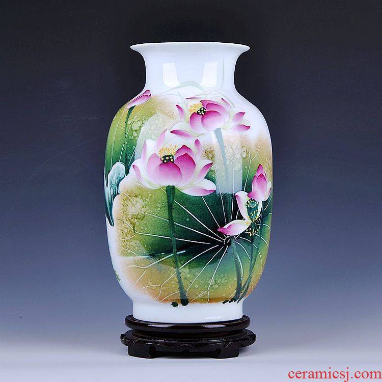 King 's famous masterpieces of jingdezhen ceramics hand - made hu lotus vase I and fashionable adornment furnishing articles