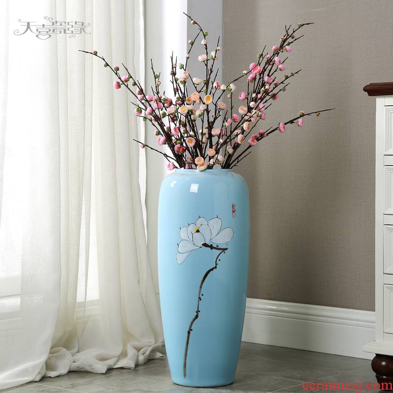 Jingdezhen ceramic vase of large modern creative living room home of dry flower arranging TV ark adornment furnishing articles