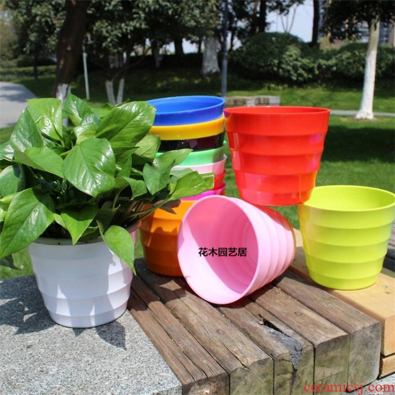 Nonporous plastic flower POTS melamine imitation ceramic flower pot thickening watertight gifts with other water environmental protection, no smell