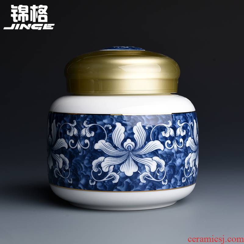 Shadow at jingdezhen ceramic tea pot home large sealed tank, general storage tanks, small portable pu - erh tea