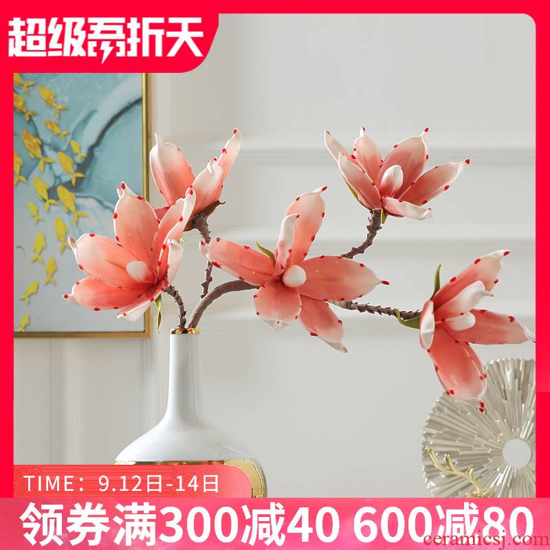 I and contracted simulation flower fake flower adornment furnishing articles home sitting room floral supplies desktop ceramic vases, suit