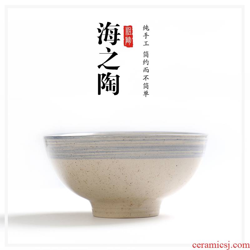 Blue edge exposure to soil bowl 87 inch restaurant tableware horn noodles bowl in old six best with 6 jobs, ceramics