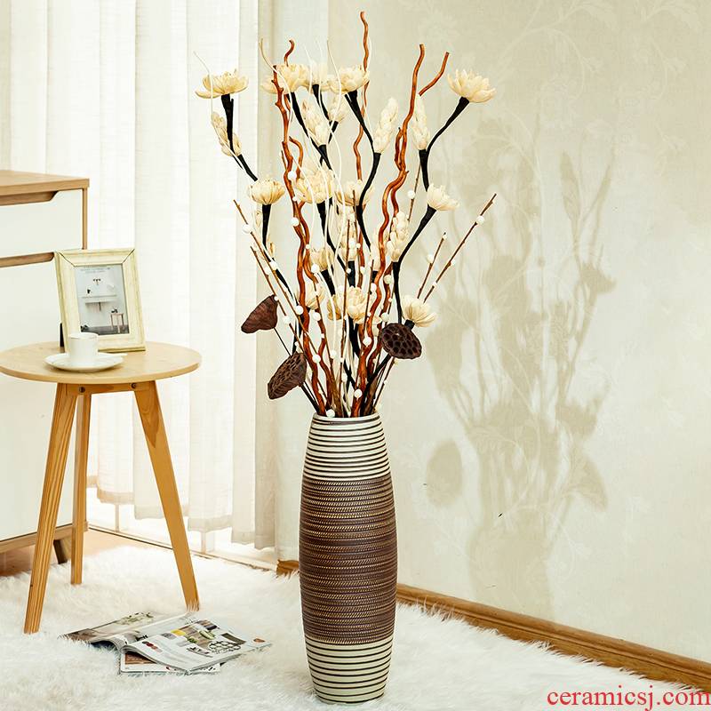 The ground simulation flower vase sitting room home decoration ideas European contracted ceramic flower arranging dried flower vase furnishing articles