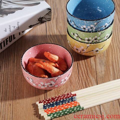 The kitchen gifts chopsticks ceramic tableware Japanese household eat rice bowl gift boxes promotions feed
