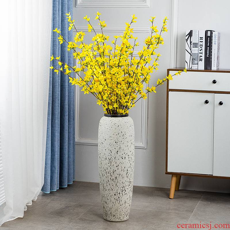 Landing a large ceramic vases, dried flower adornment place to live in the sitting room porch I and contracted Europe type creative flower arrangement