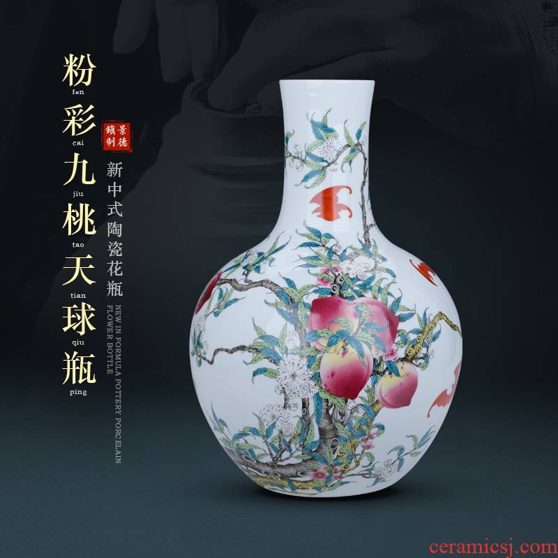 Jingdezhen fine expressions using the long neck antique vase ceramic TV ark, rich ancient frame size, the sitting room porch decorate furnishing articles
