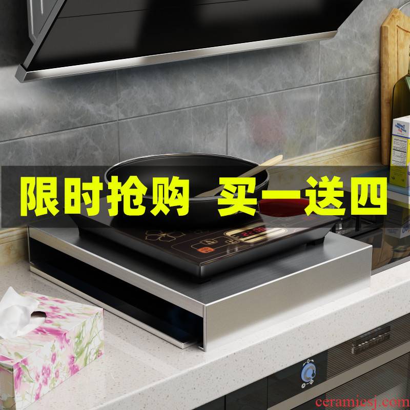 Stainless steel kitchen shelf household induction cooker kitchen'm burning gas, coal gas hearth plate cover panel base frame