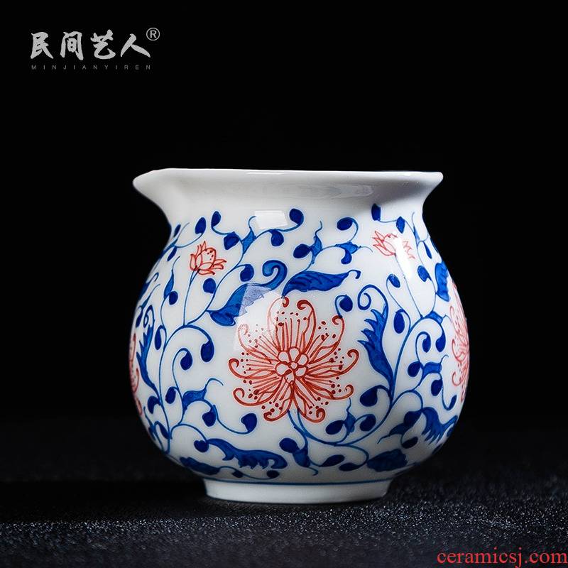 Jingdezhen blue and white porcelain ceramic fair keller of tea accessories and tea cup and cup points) a cup of tea