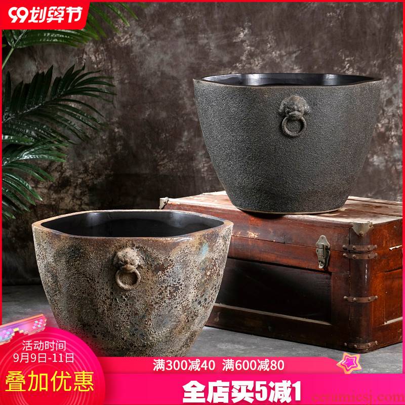 Jingdezhen ceramics goldfish bowl restoring ancient ways to raise water lily lotus bonsai garden is suing furnishing articles oversized living room