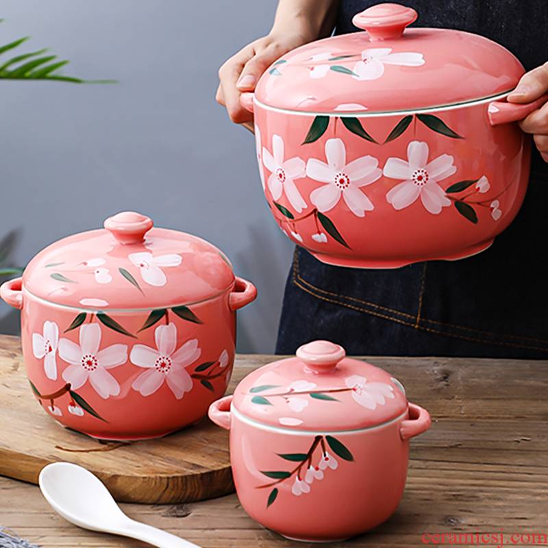 Ceramics with cover with as the high - temperature household kitchen pepper oil tank salt pot seasoning to taste pepper pot