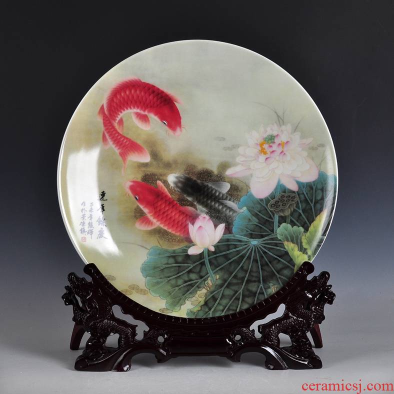 Plate ceramics sitting room sat dish furnishing articles decorations household act the role ofing is tasted hotel office decoration housewarming gift