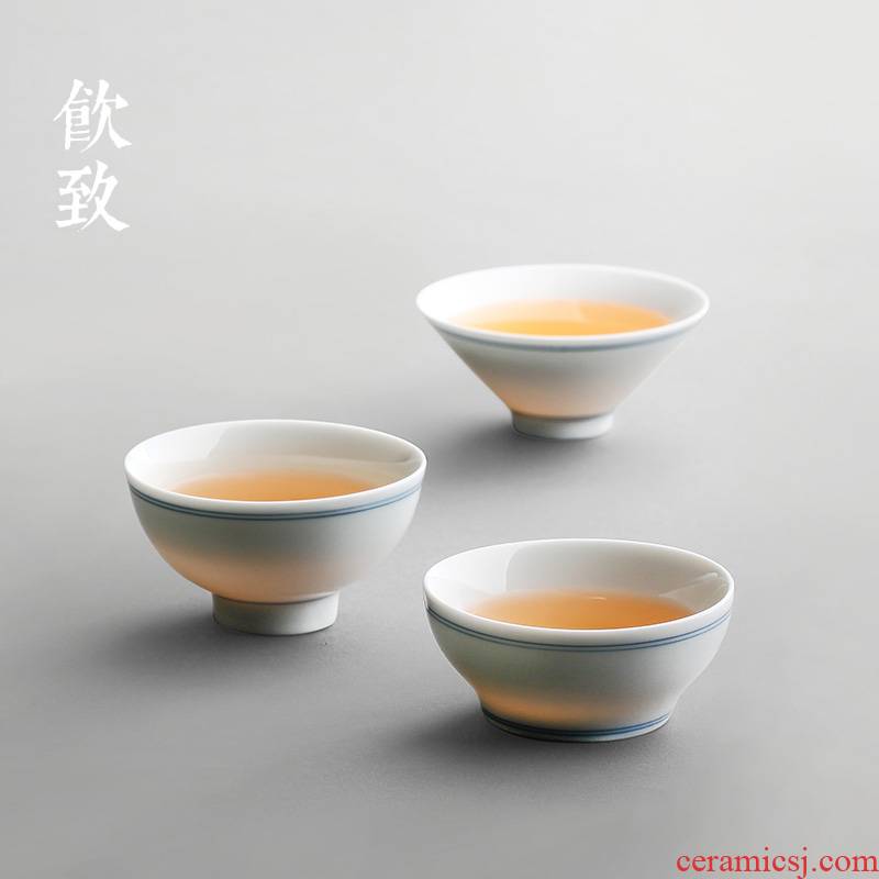 Drinking to a single cups of jingdezhen ceramic kung fu xuan wen sample tea cup personal hat to master cup cup by hand