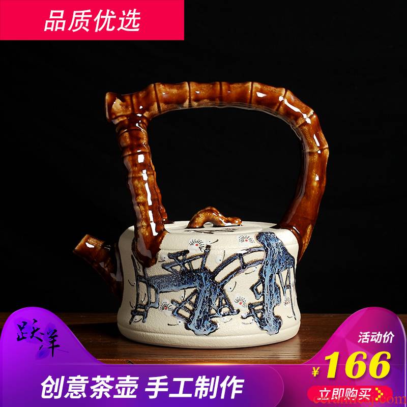 Creative tea zen furnishing articles of jingdezhen ceramics antique Chinese style rich ancient frame wine sitting room adornment handicraft
