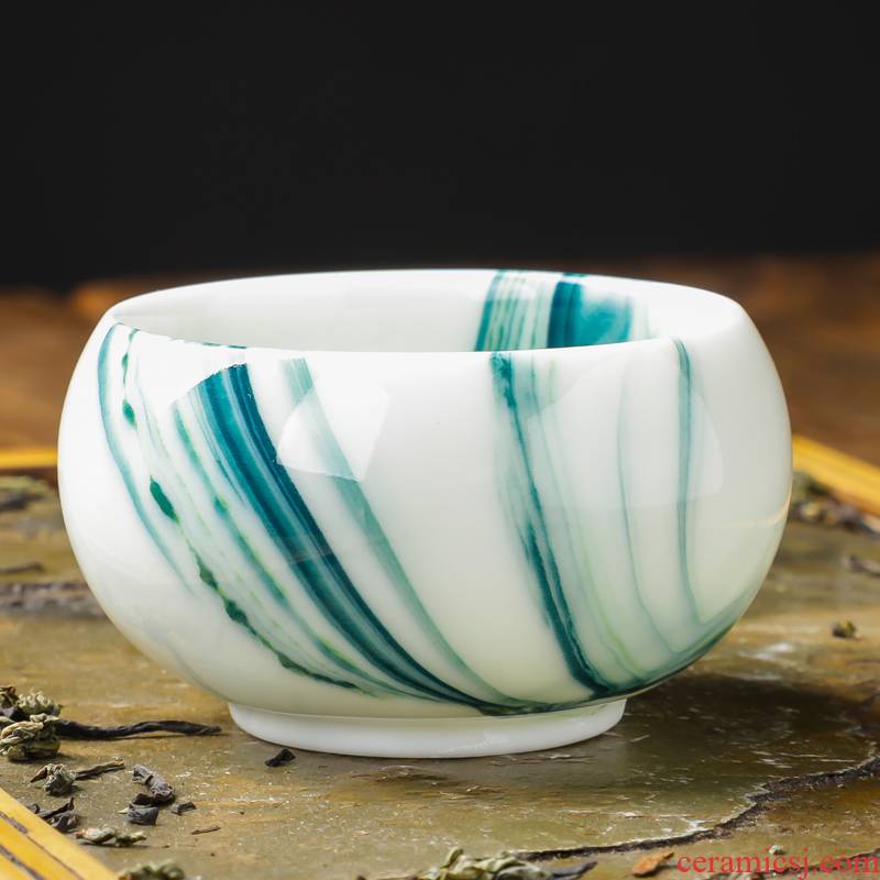 Ice crack creative move jingdezhen up ceramic cups water cup kung fu tea master cup single CPU
