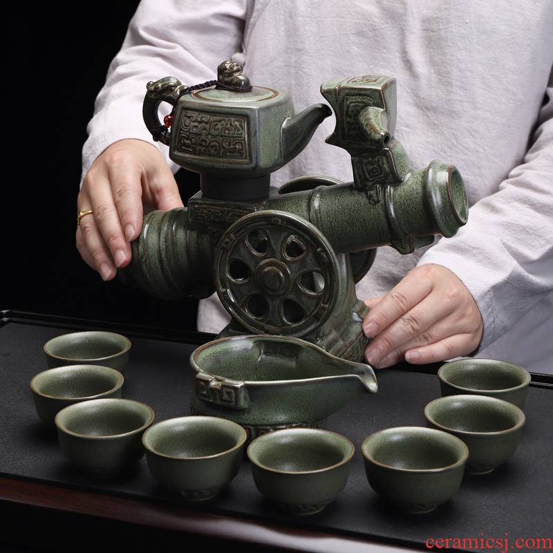 Recreational product automatic kung fu tea set fit office household ceramic tea cups of a complete set of tea sets