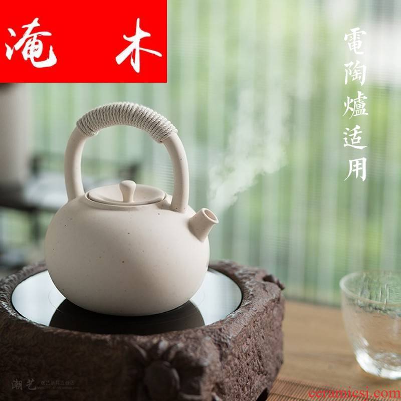 Flooded wooden Japanese white clay crude ceramic sand Diao girder teapot tea stove regimen charcoal stove the boiled tea, the electric TaoLu burn